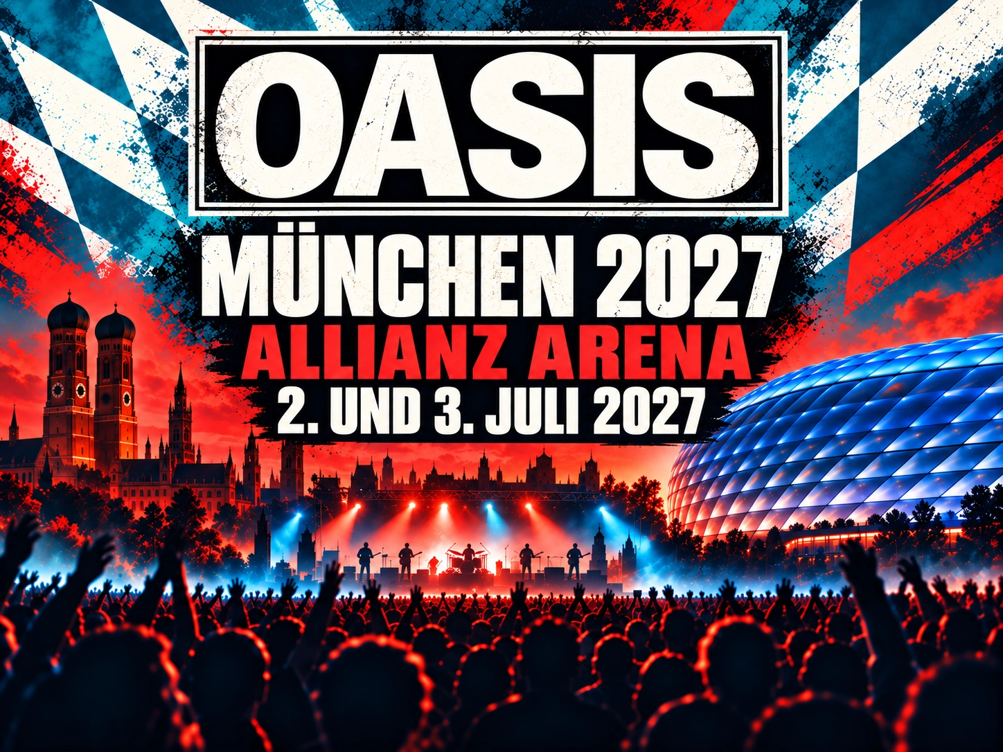 Oasis komen terug naar Duitsland: München-concerten 2027 in de Allianz Arena officieel bevestigd